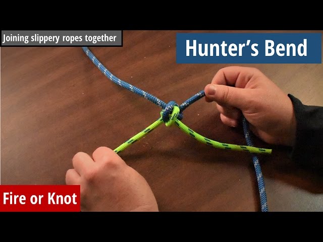 Knot Instruction - Hunters Bend - Joining nylon ropes 