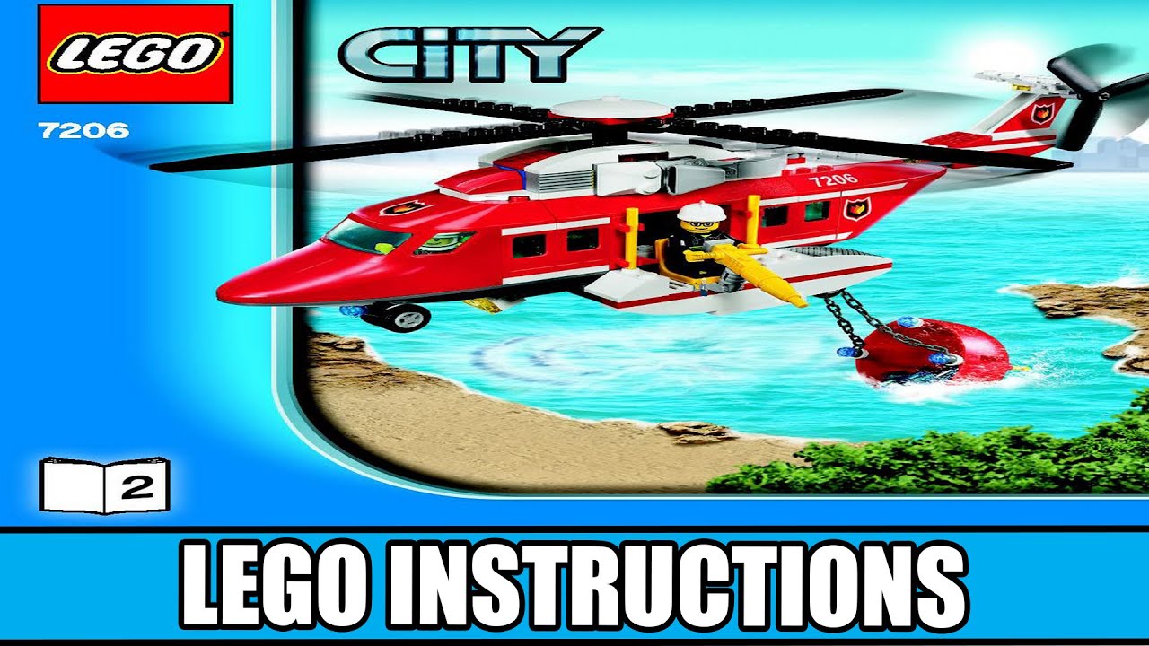 Mince Gnaven smertefuld LEGO Instructions | City | 7206 | Fire Helicopter (Book 2) - YouTube