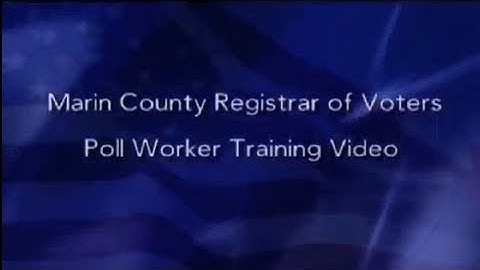 Poll Workers Training Video 1 - Introduction