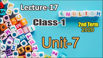 2nd Term Class 1 English lecture 17 by Kanz ul iman Beacon School.