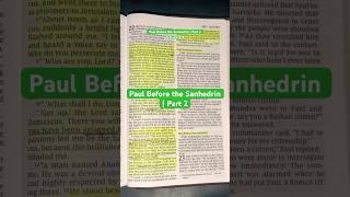 Paul Before the Sanhedrin | Part 2 | Acts 23: 4-8 #acts #paul #apostles #bible #jesus #thegospel