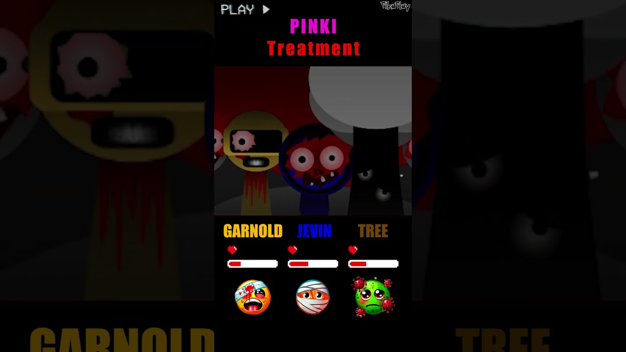 HP Bar Status Emoji GARNOLD JEVIN TREE In Treatment Mods Sprunki Incredibox