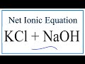 Spectator Ions in KCl and NaOH
