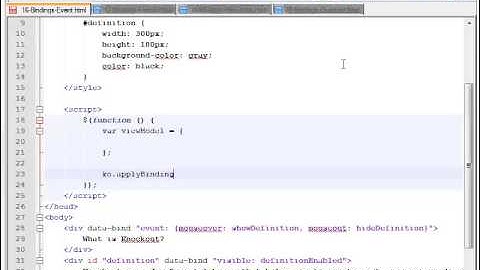 Knockout Binding Event