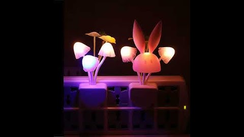 Smart Light Sensor Changeable Color Lamp Wall Lamp LED Mushroom Rabbit Nigh