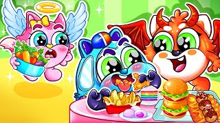 Healthy Food vs Junk Food Song🍔Baby No More Junk Food🚌🚓+More Nursery Rhymes by Baby Cars \& Friends