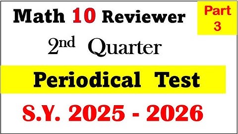 Part 3 Second periodical test math 10 #circle #periodicaltest #secondquarter #assessment