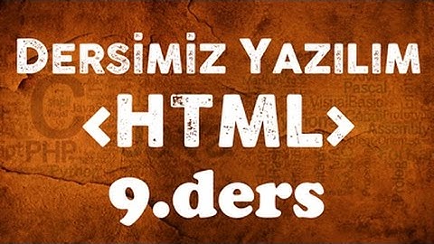 HTML dersleri 09 link işlemleri