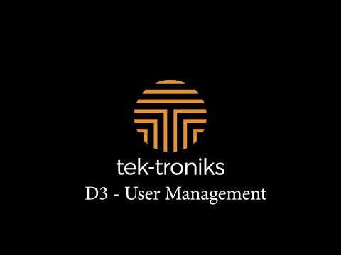 D3: User Management