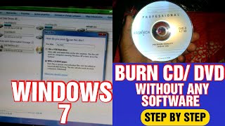 HOW TO BURN CD OR DVD DISC WITHOUT ANY SOFTWARE IN WINDOWS 7 screenshot 5