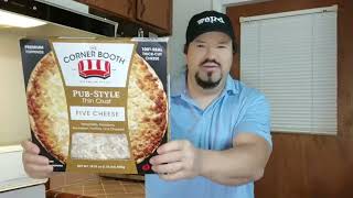 Trying Corner Booth Five Cheeses Pizza