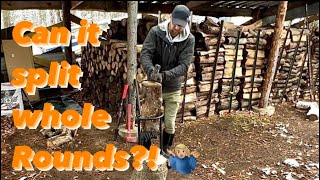 #4 - Can the kindling cracker split whole firewood rounds?! ￼