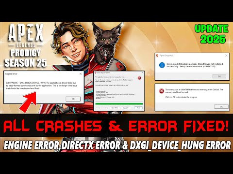 Apex Legends Season 25: How to Fix Engine Error,Directx