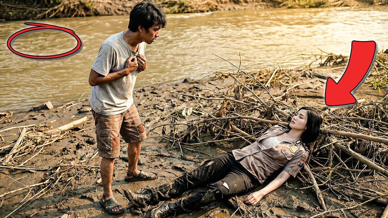 PEMULUNG INI TEMUKAN POLWAN SANGAT CANTIK SEKALI YANG TERGELETAK TAK BERDAYA DI TEPI KALI...