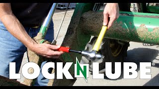 Using the #LockNLube Grease Buster and the LNL351 on a clogged grease fitting.