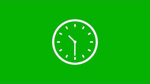 New 24 hours counting down clock animation video footage on green background