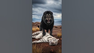 White Tiger vs Strongest Black Wild Animals Battle for Dominance #shorts #wildanimals