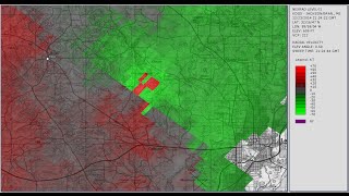 Doppler Radar - Laurel Mississippi tornado - December 23, 2014