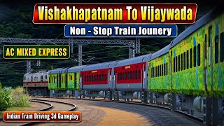 Indian Train Driving 3D Gameplay 🚆 AC Mixed Express | Vishakhapatnam To Vijayawada Full Journey screenshot 1
