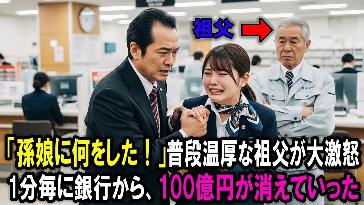 「孫に何をした！」祖父が激怒。1分ごとに100億が動き出し、銀行が凍りつく。【スカッと】【シニア】