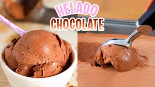 Haz HELADO CASERO de CHOCOLATE 🍦 CON SOLO 3 INGREDIENTES! Recetas de postre facil