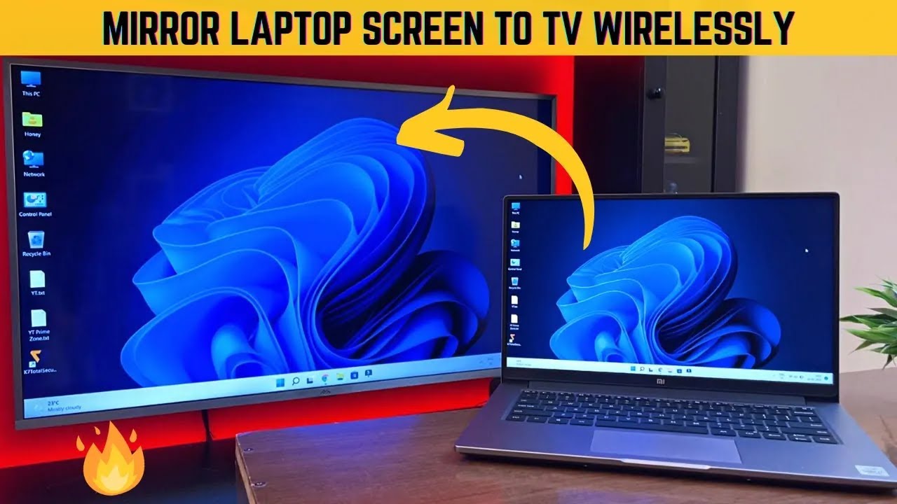 How to connect laptop to tv wireless mirror or connect pc to tv