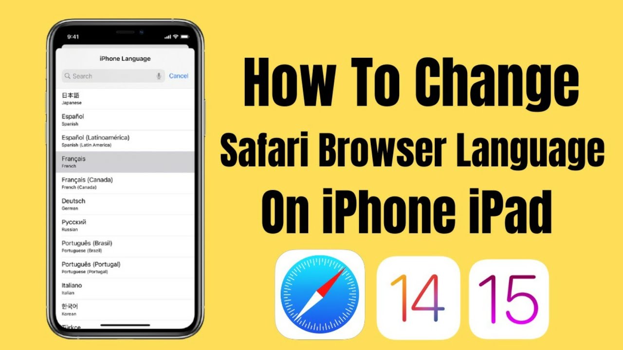 change language safari browser