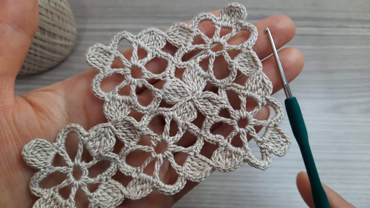 FANTASTIC Very Easy Beautiful Flower Crochet Pattern 🌸 Step by Step Tutorial for Beginners | Tığ İşi
