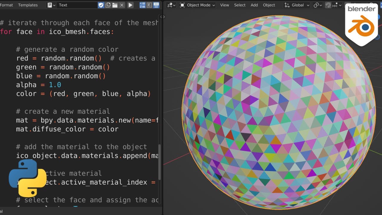 Add material. Blender Random Color object. Таблица цвета Python Blender. Blender Python menu.