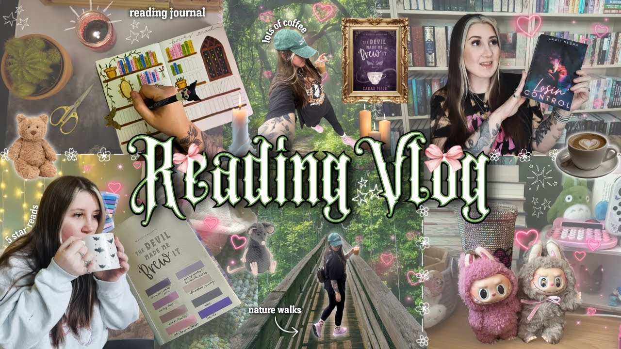 5 star reads, nature hikes, reading journal, rainy days, bookstores ⋆˚✧ cozy reading vlog