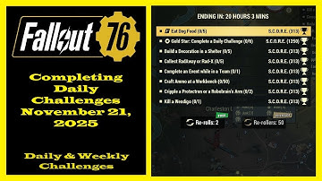 Completing Daily Challenges For November 21, 2025 - Fallout 76 Daily Challenges Guide