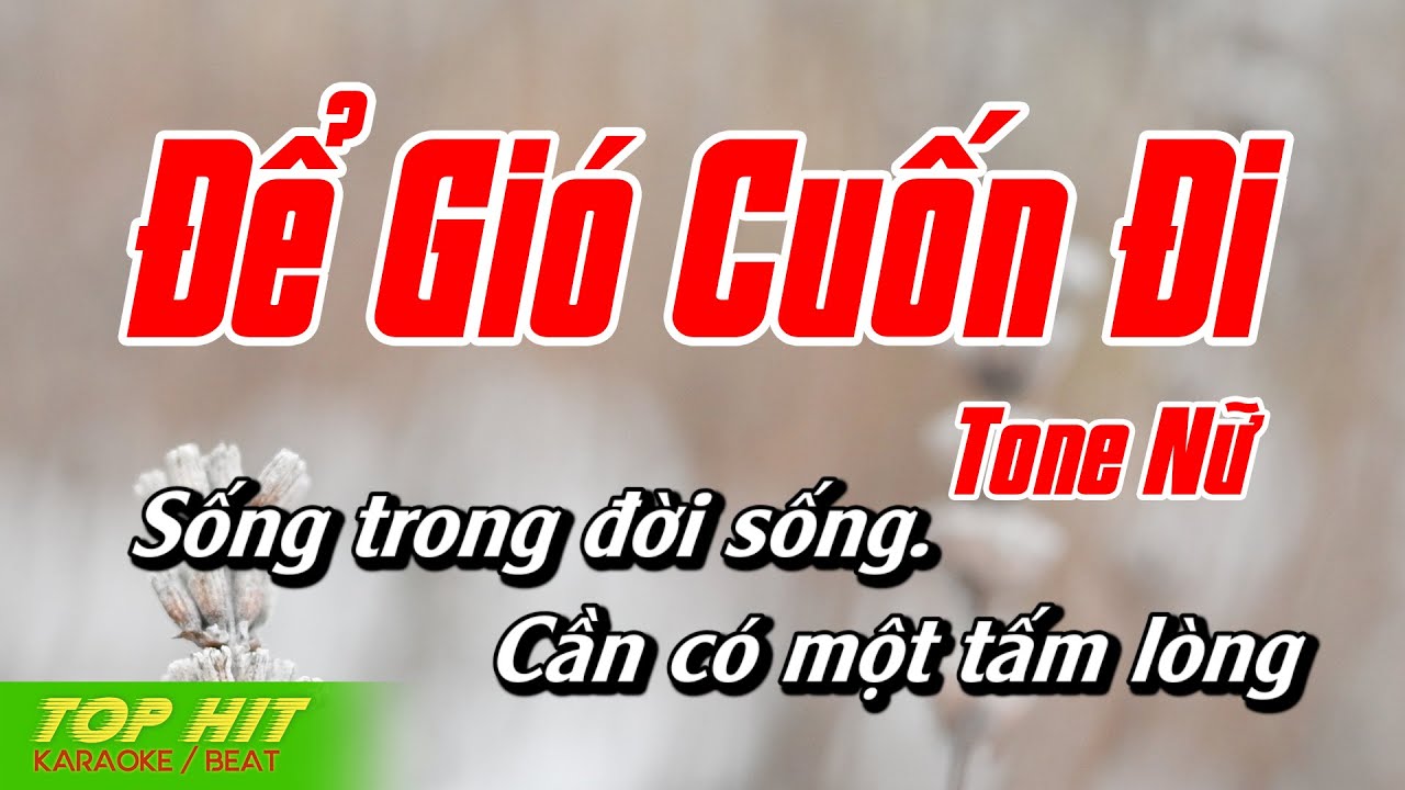 Để Gió Cuốn Đi Karaoke Tone Nữ | Nhạc Sống Phối Mới Chuẩn Dễ Hát TOP HIT KARAOKE