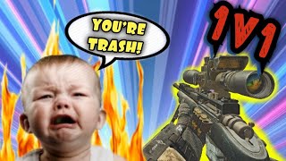 1v1 AGAINST TOXIC KID!!! ((HE RAGE QUITS)) ll COD MODERN WARFARE ll