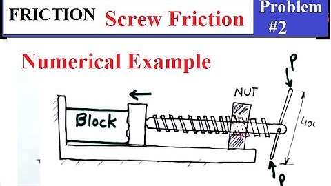 L6.12 Friction || Problem#Screw Friction in Bench Vice || Mechanics || First year Students