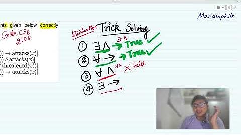 Tigers and lions attack if they are hungry or threatened | Gate CSE PYQ 2006 | First Order Predicate