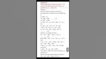 Intermediate 1st Year Maths 1B Locus Important Questions @educationandsolutions #1b #1styear #inter