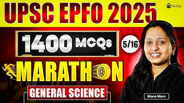 UPSC EPFO General Science Marathon 2025 | UPSC EPFO MCQs | UPSC EPFO EO AO APFC Questions | EduTap