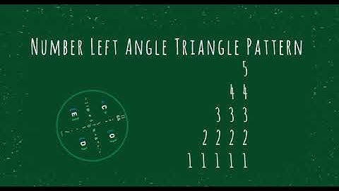 61 Number Left Angle Triangle Pattern without any pre-defined method using while loop in Python