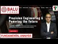 Balu forge industries ltd  fundamentals  stockmarketresearch fundamentalanalysis result