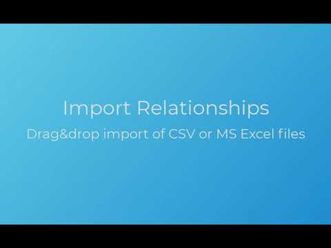 Drag&drop import of a CSV or MS Excel file in Graphlytic
