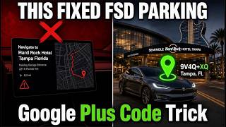 FSD Finally Parked Exactly Where I Wanted (Google Plus Code Trick) #tesla  #fsd
