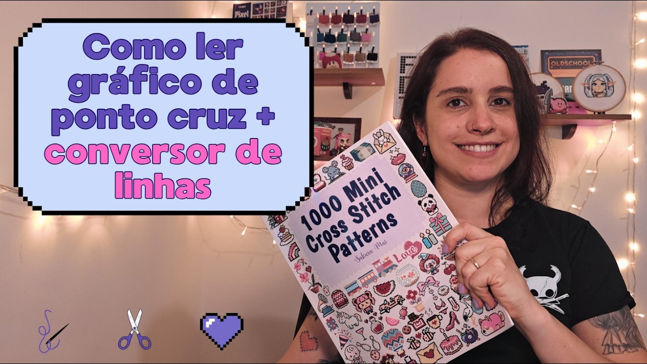 Como ler gráfico de ponto cruz e converter linhas de bordado DMC, Anchor e Maxi (Passo a Passo)