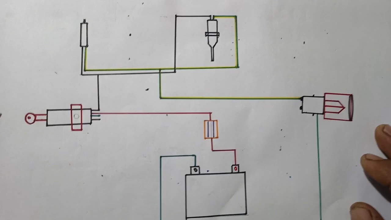 motorcycle brake light wiring diagram full details - YouTube