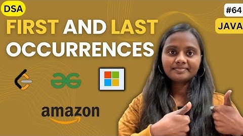 First and Last Occurrences ✅ | STRING 🎯 | JAVA | DSA 🔥