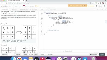 Coding Interview Questions | Medium | LeetCode 48 | Rotate Image