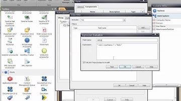 How to use evaluate an expression in Data Filter with NSi AutoStore