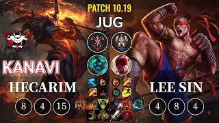 JDG Kanavi Hecarim vs Lee Sin Jungle - KR Patch 10.19