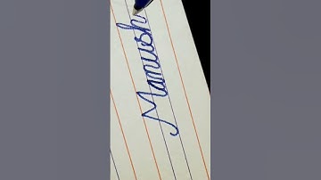 Manushree writing neatly in cursive. comment your name please 🙏 #video #cursive #shorts #viral