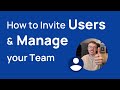 How to invite new members and manage your team in vxt