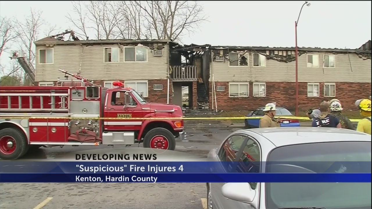 Firefighters call Kenton apartment fire suspicious; 4 injured YouTube